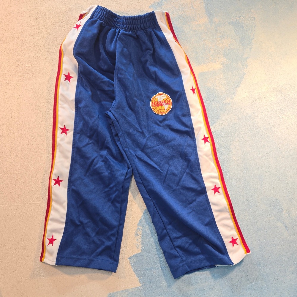 VTG Platinum FUBU Harlem Globetrotters Kids L6 Blue Track Pants Stars Basketball